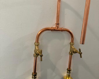 Kupfer Außen- und Innenwasserhahn / Wasserhähne, kundenspezifische Aufträge willkommen Theke montiert