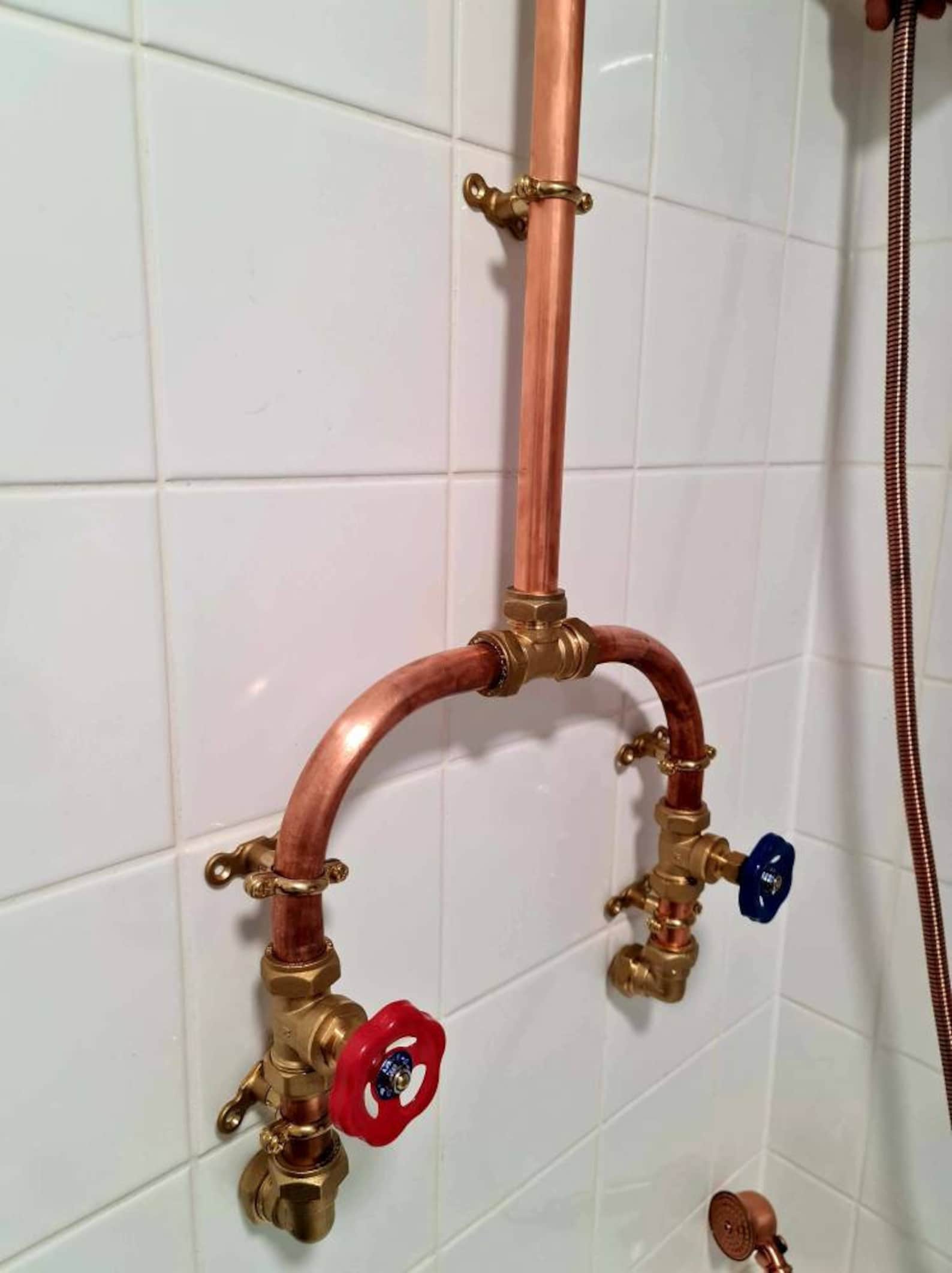 Rainfall Copper Pipe Outdoor/ Indoor showers Swivel or fixed Etsy
