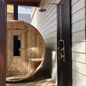 Bespoke 22mm/ 3/4 Solid Exposed Copper Pipe outdoor and indoor rainfall showers, Custom made to the finest detail WITH WARRANTY image 3