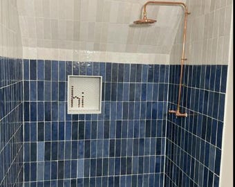 Copper Thermostatic Wall Mixer| Outdoor Shower Set| Rainfall Shower Head|