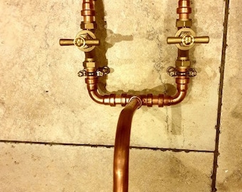 Kupferarmaturen für Waschbecken. Handgefertigte, individuelle Armaturen.