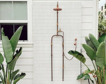 Douche à effet pluie industrielle sur mesure pour l'extérieur et l'intérieur, 22 mm (3/4 po.) avec douchette à main, lavage pour chien