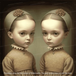 Sisters Limited Edition (50 pieces) - Lowbrow Art, Pop Surrealism Art Print, Fantasy Landscape, Surrealism Poster, Surrealism Painting