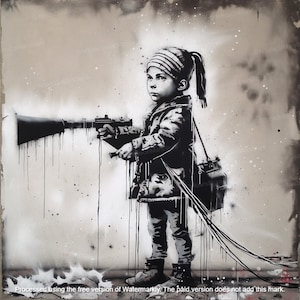 My War - Limited Edition, Lowbrow, Street Art Print, Urban Art, Street Art, Pop Surrealism, Banksy Canvas | DIGITAL DOWNLOAD