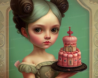 Happy Birthday - Limited Edition, Lowbrow Art, Surrealism Art Print, Surrealism Poster, Fantasy Landscape, Surrealism Painting, Surreal Art