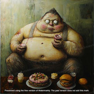 I am Hungry (Limited Edition) | Lowbrow Art, Pop Surrealism Poster Print, Strange Art, Wall Art, Weird Art, DIGITAL DOWNLOAD