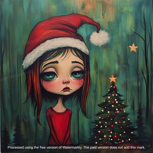 I Love Christmas (Limited Edition) | Lowbrow Art, Pop Surrealism Poster Print, Strange Art, Wall Art, Weird Art, DIGITAL DOWNLOAD