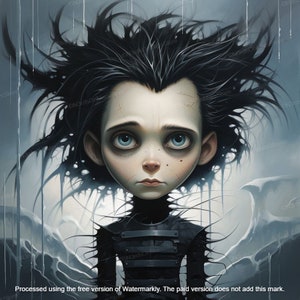 Edward The Scissorhands (Limited Edition) - Tim Burton, Lowbrow Art, Pop Surrealism, Printable Art, Movies Art Print | DIGITAL DOWNLOAD