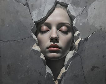 Unbreakable (edizione limitata) / Arte di basso livello, stampa poster Pop Surrealismo, arte strana, arte murale, arte bizzarra, DOWNLOAD DIGITALE