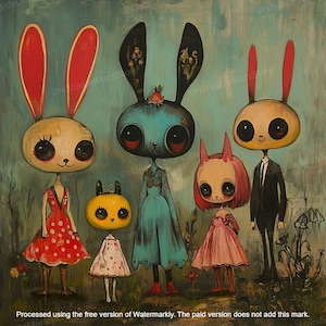 We Happy Few (Limited Edition) | Lowbrow Art, Pop Surrealism Poster Print, Strange Art, Wall Art, Weird Art, DIGITAL DOWNLOAD