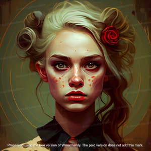 The Waitress (Limited Edition) - Lowbrow Art, Weird Art, Pop Surrealism, Strange Art, Wall Art, Nursery | DIGITAL DOWNLOAD