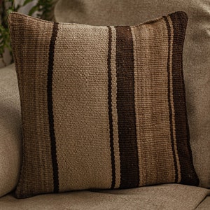Vibrant Handwoven Cushion for Home Decoration - Peruvian Textile Pillow 19" x 19"