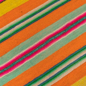 Colorful peruvian wool blanket: Authentic frazada rug - handmade tapestry from Perú 5.58 ft x 5.25 ft - (2.88Kg)