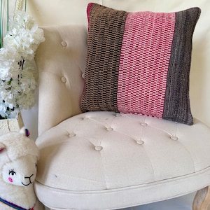 Unique Peruvian Handmade Pillow - Colorful Cushion Cover for Home Gift 19&quot; x 19&quot;
