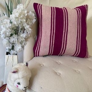 Unique Peruvian Handmade Pillow - Colorful Cushion Cover for Home Gift 19&quot; x 19&quot;