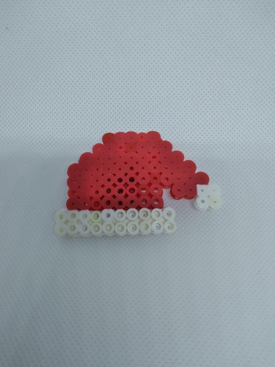 Santa Hat Perler Bead Handmade Etsy