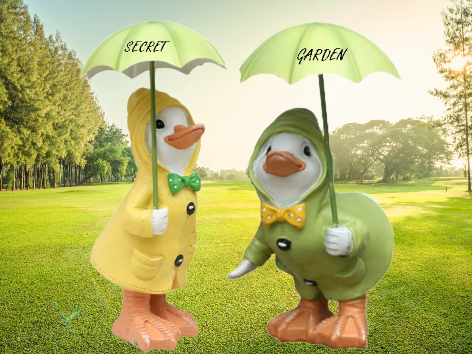 Personalised Cute Ducks Garden Ornaments Get 1 or 2 Etsy UK