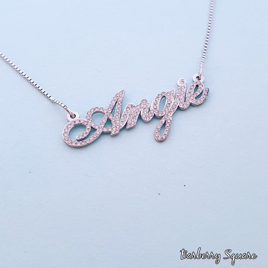 Diamond Name Jewelry Angie StylePave Name Etsy