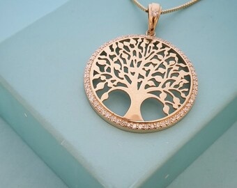 Family Tree Pendant Diamond Tree 