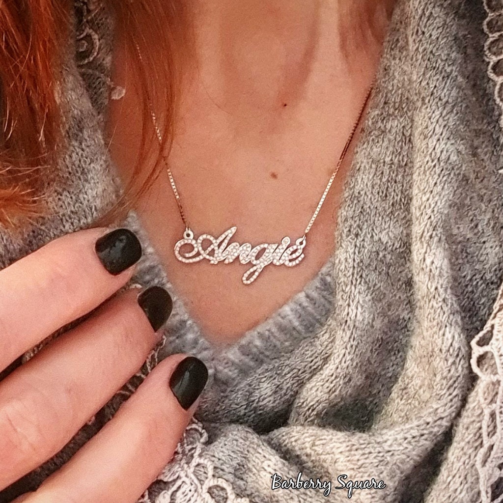 Diamond Name Necklace Angie Stylepave 