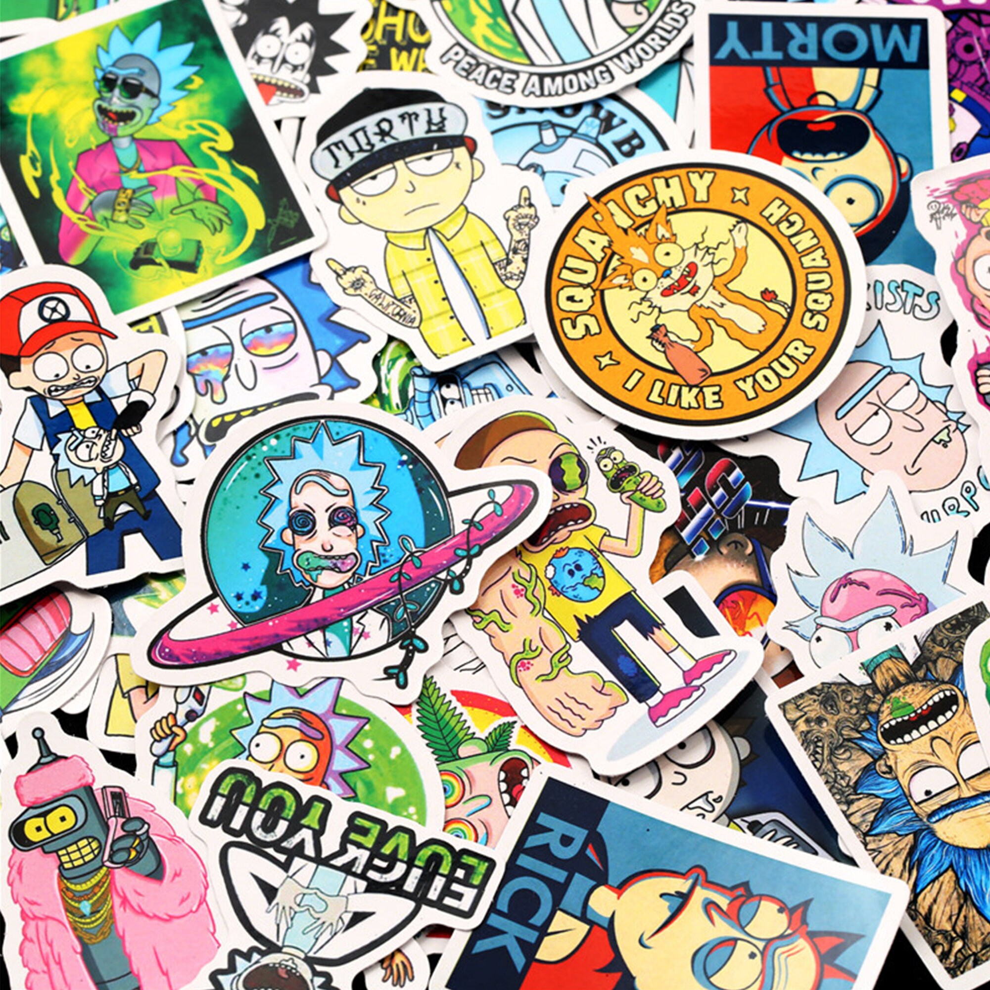 Rick and Morty Stickers (100 Pcs), Vinyl Decal, Waterproof Sticker Pa…