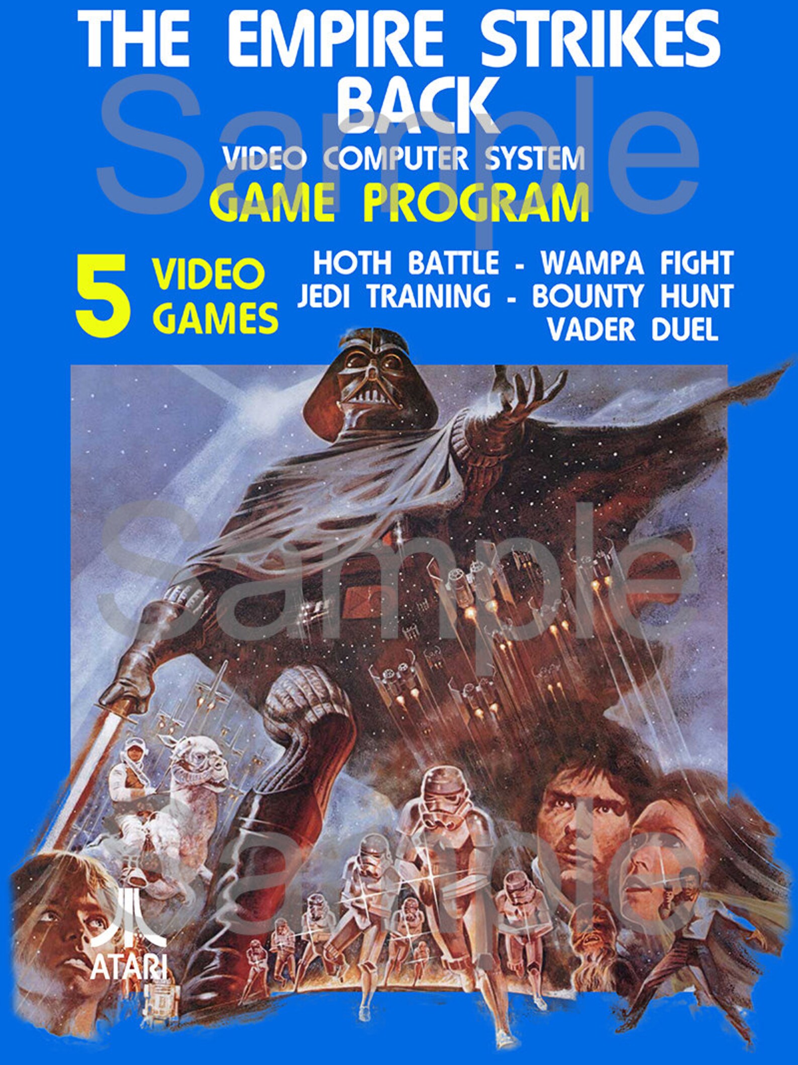 Star Wars Empire Strikes Back Retro Atari Game Poster A4 - Etsy