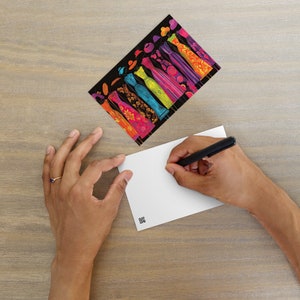 Postkarte Kunst - Vintage Kunst Mode Postkarte, Retro Stil Sammlerkarte für Wohnkultur & einzigartige Geschenkidee, künstlerische Postkarte Dekor
