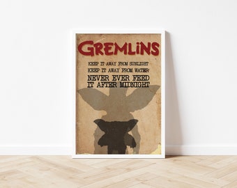 Gremlins Rules - Book Cover - A3/A4/7x5 Unframed Print