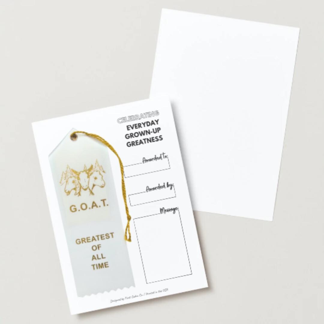 Goat Ribbons G.o.a.t.-greatest of All Time Award Ribbon - Etsy