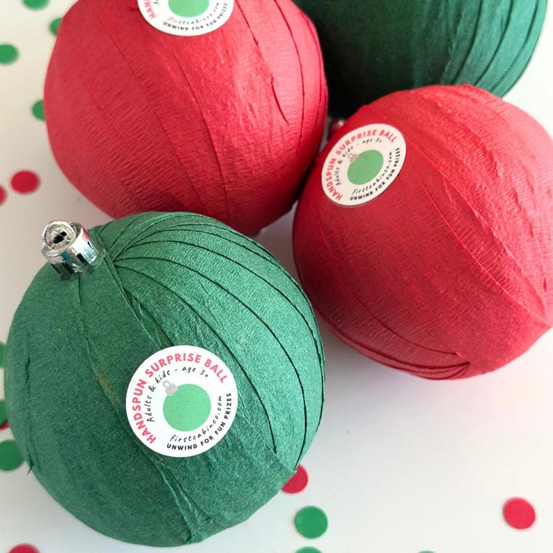 Present Ball Christmas Surprise Ball Stocking Stuffer. Pass the Parcel Gift for Kids ...