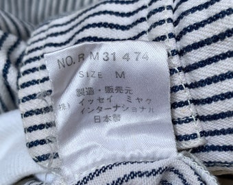 【激レア】90s ISSEIMIYAKE イッセイミヤケ　コート　ジャケット Extremely Rare! Vintage 1980s Issey Miyake Striped Cotton