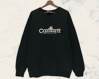 Moletom Carhartt de gola redonda e manga comprida com logo grande / caimento largo