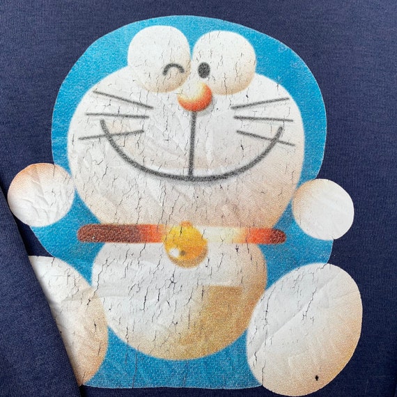 T-shirt Vintage Doraemon Manches Longues - Graphique Rétro Rare - Taille M/L