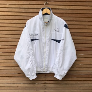 Vintage 90s Sergio Tacchini Sneakers Tennis Club Windbreaker Jacket / L Fit