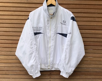 Vintage 90s Sergio Tacchini Sneakers Tennis Club Windbreaker Jacket / L Fit