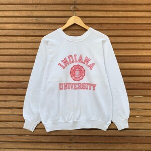 Rare! Vintage 1980s Indianensis Universitatis Crewneck Long Sleeve Sweatshirt Big Logo Vintage University Sweatshirt / Small Fit