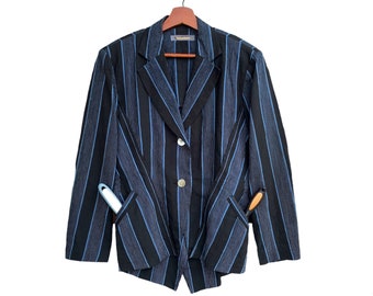 Zeldzaam! Vintage jaren 1980 Issey Miyake hennep jas blazer Vintage jaren '80 vrouwenkleding Japanse ontwerper mode..