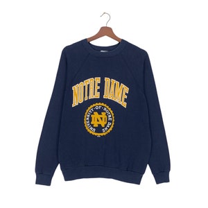 Rare! Vintage 1980s TULTEX Notre Dame University Crewneck Long Sleeve Sweatshirt SpellOut Pullover Junper Vintage / University Fashion /