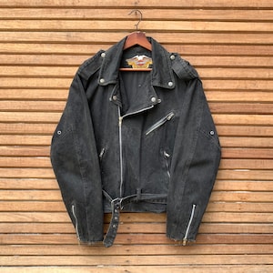 Vintage Harley Davidson Biker Motorcycle Jacket / Small