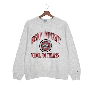 Rare! Vintage 1990s CHAMPION x Boston University School For The Art Crewneck Long Sleeve Spellot Biglogo Vintage Clothing University /Small
