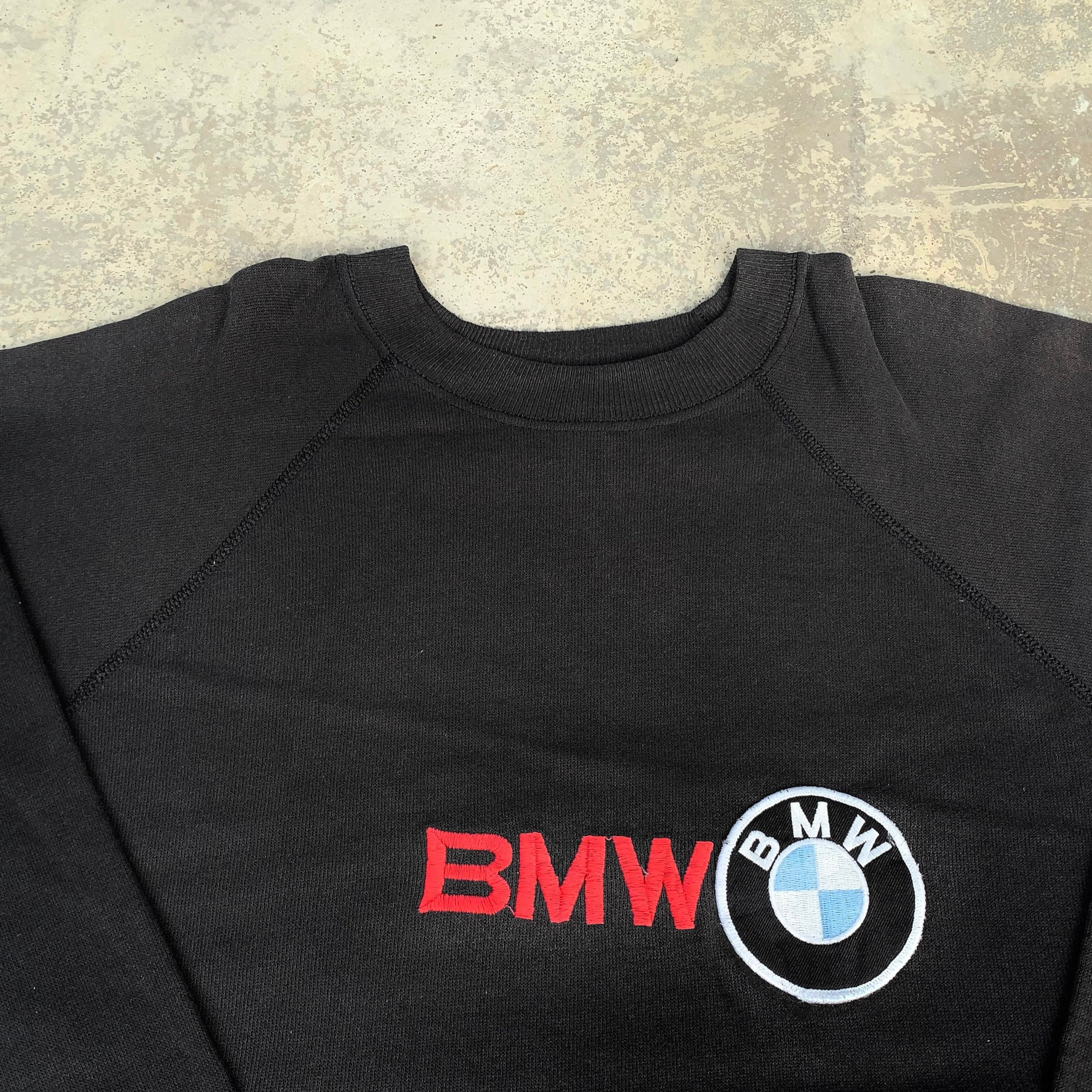 80s BMW スウェット ビンテージ　企業　ロゴ　古着　車【GG0134 Vintage 80s BMW Crewneck Long Sleeve Sweatshirt Embroidery