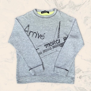 Mercibeaucoup Issey Miyake Crewneck Long Sleeve Sweatshirt Biglogo Clothing Japanese Designer / Japanese Fashion / Medium Fit