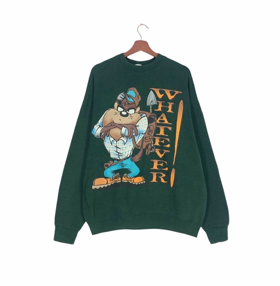 Vintage 1990s Taz Mania Warner Bros Crewneck Long… - image 1