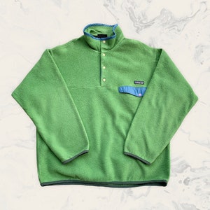 Rare! Vintage 1990s Patagonia Synchilla Fleece Snap Button Jacket / L Fit