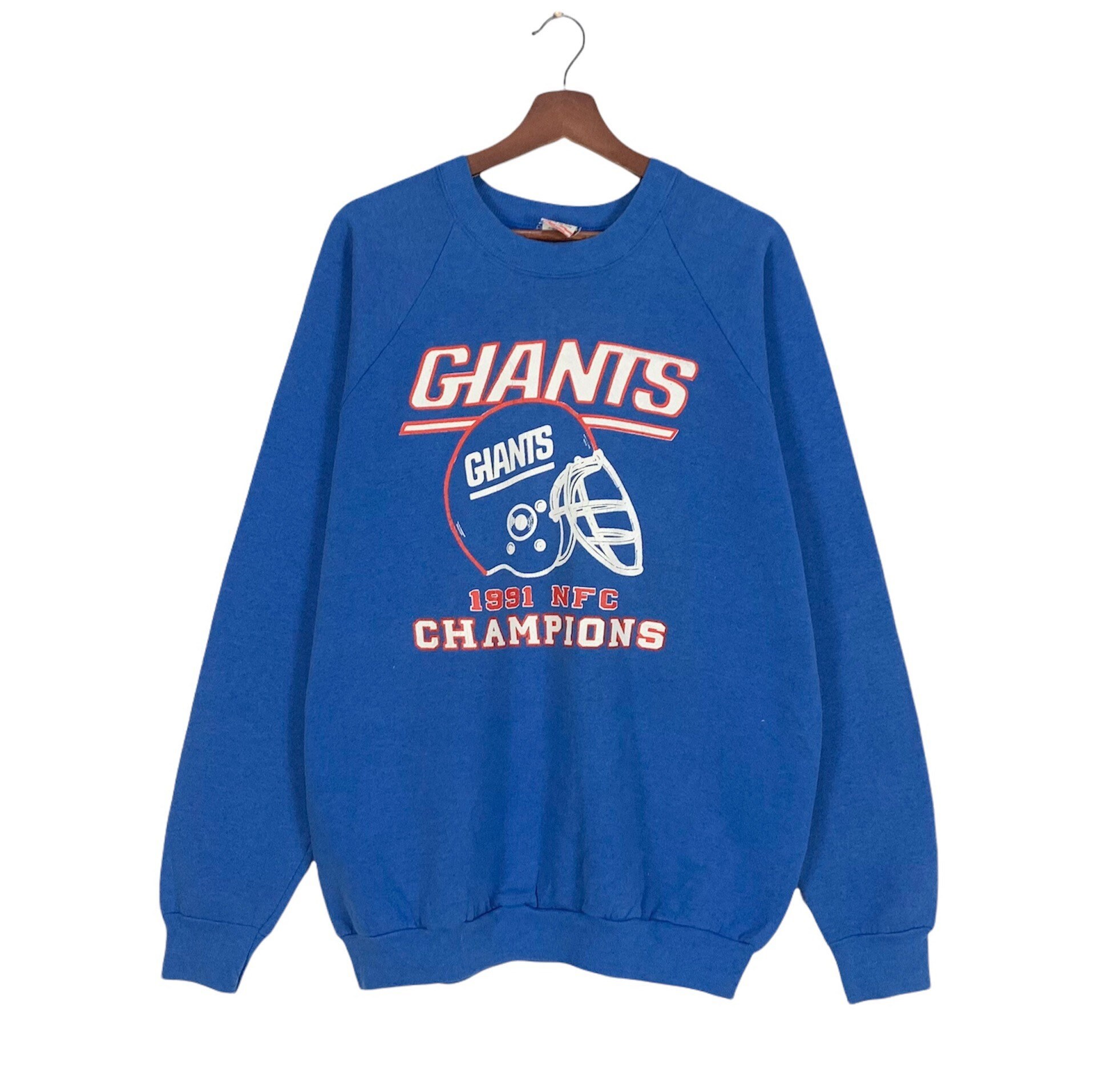 Rare Vintage 1990s FRUIT New York Giants Crewneck Long Sleeve Sweatshirt Vintage NFC Super Bowl Champions American Football Team 1991 large Etsy