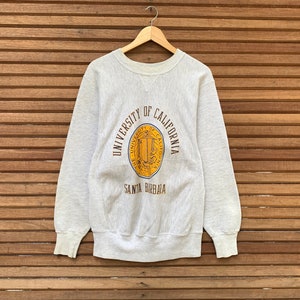 Rare! Vintage 1990s University California Santa Barbara  Crewneck Long Sleeve Sweatshirt Like Champion Reverse Weave / University Fashion/ M