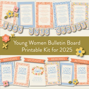 LDS Young Women Bulletin Board Kit with 2025 Youth Theme and Young Women theme