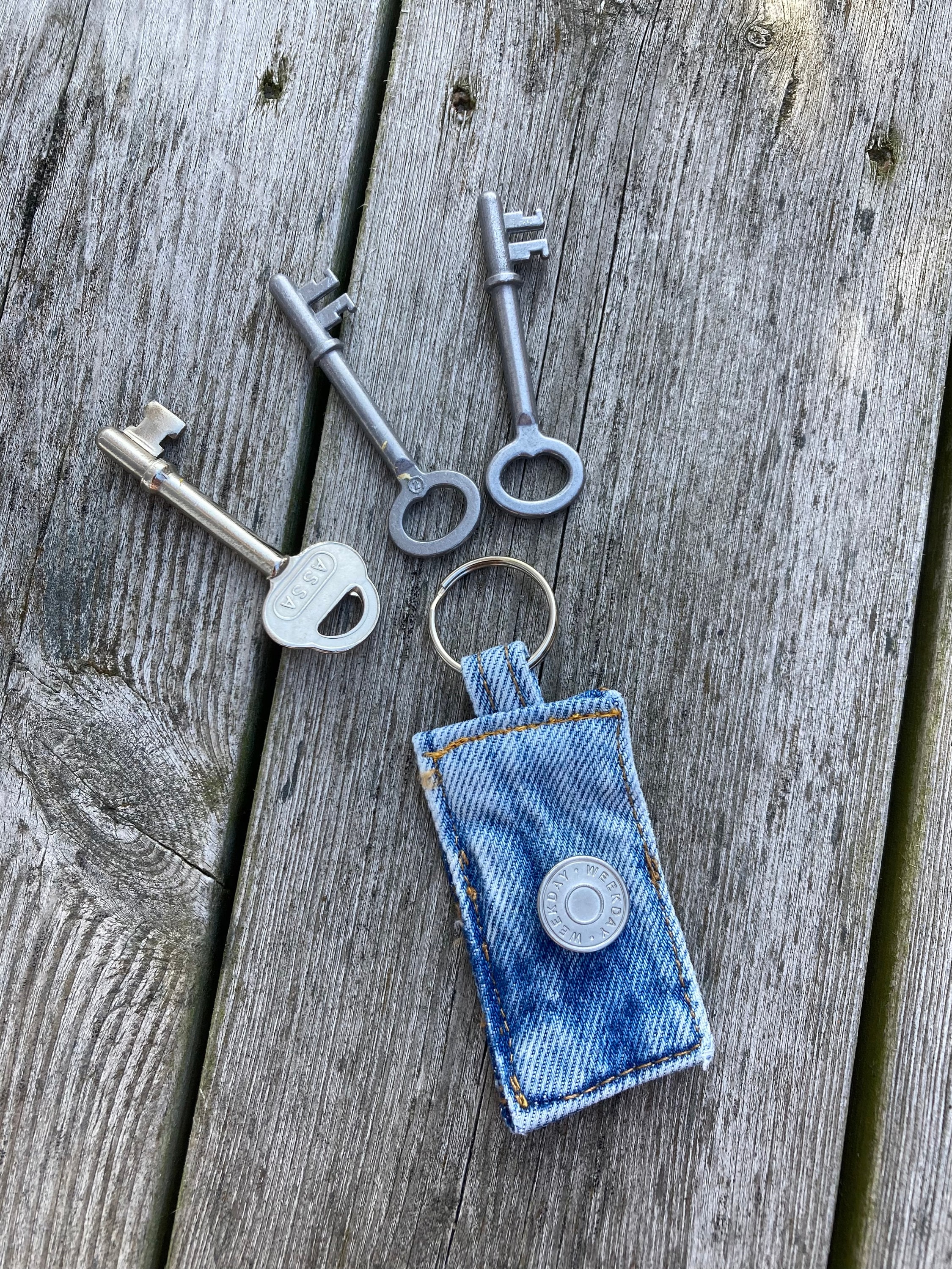 Upcycled Denim Key Chain - Etsy