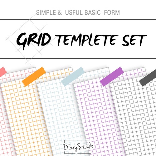 basic grid paper printable bullet journal grid paper grid etsy
