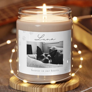 Custom Pet Candle Pet Memorial Gift Dog Memorial Gifts Pet Loss Gifts Dog Loss Gifts Cat Memorial Gifts Dog Remembrance Gifts Pet Sympathy